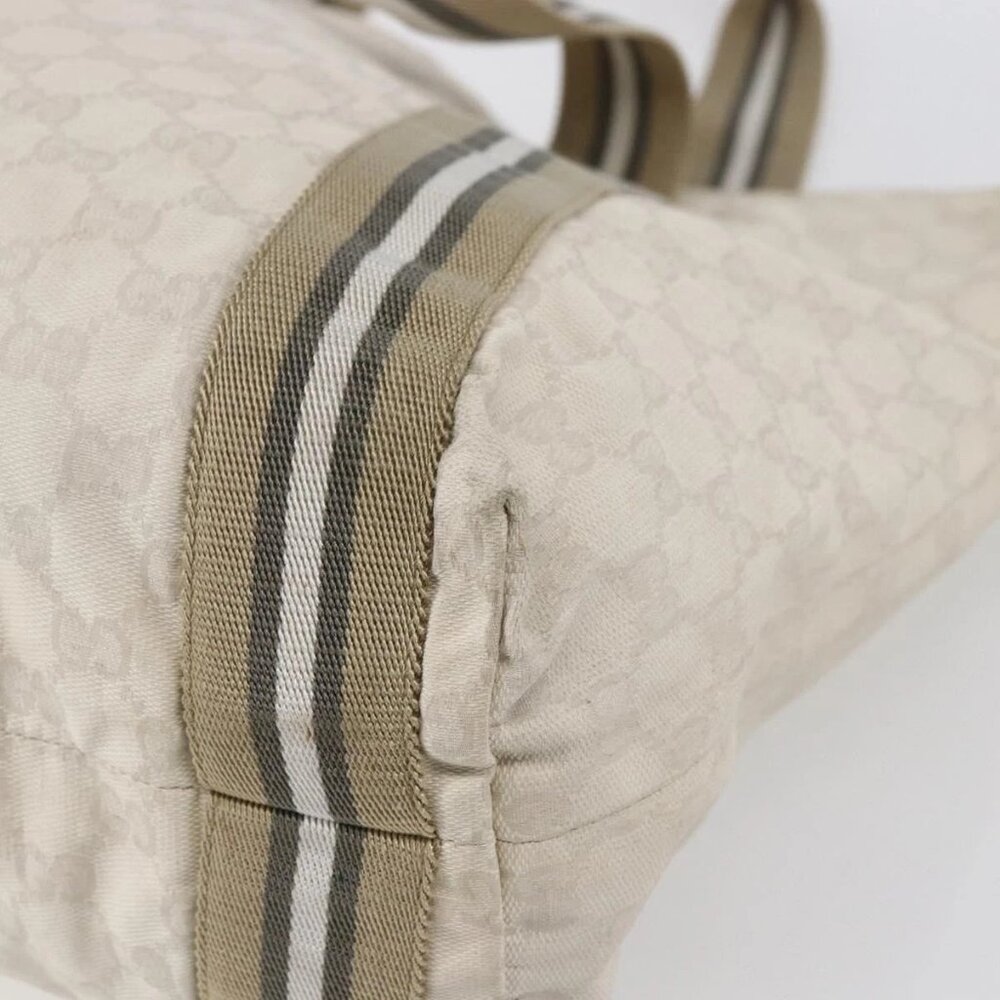 GUCCI GG Canvas Tote Bag White Beige 189669 Auth yk19750 - Picture 14 of 16